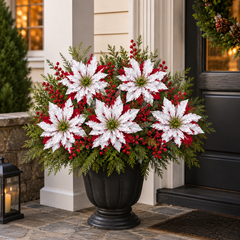🌺🎄Poinsettia Planter Inserts(SET INCLUDES 6 PICKS)