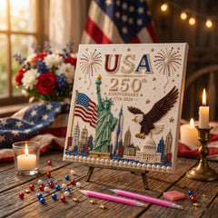 🔥LAST DAY 50% OFF - USA 250th Anniversary DIY Pearl Painting Kit ✨❤️🔥