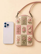 Cottagecore Floral Quilted Slim Phone Crossbody Bag