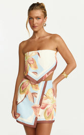Robyn Top - Bandana Tie Back Top in Cornflower Blue