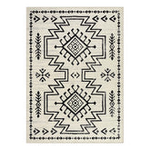 Vivienne Washable Aztec Moroccan Distressed Beige Rug