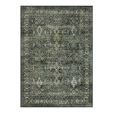 Margot Washable Vintage Distressed Dark Green Rug