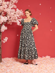 Flower Haze Midi Dress
