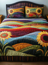 Country SunflowerDreams 3-Piece Quilted Bedding Set