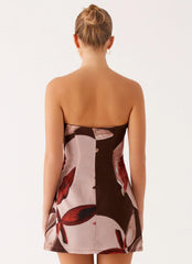 Kellen Mini Dress - Cinnamon Palm