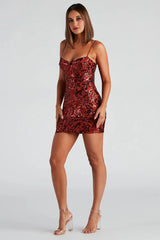 Jazmine Sequin Bustier Party Dress