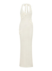 Novalee Flower Crochet Maxi Dress - Ivory