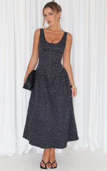 Lioness - Luna Rosa Maxi Dress - In Noir Polka