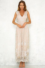 Glitter Trail Maxi Dress Bronze