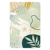Kiki Washable Modern Botanical Leaf Print Green Rug