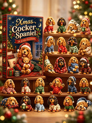 Xmas Cocker Spaniel 24 Acrylic Ornaments Blind Box(2D Acrylic Flat)