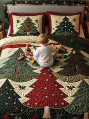 Forest Of Joy 3-Piece Quilted Bedding Set