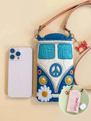 Hippie Van Quilted Slim Phone Crossbody Bag
