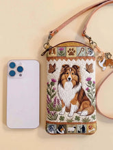 Sheepdog Shetland Sheepdog Quilted Slim Phone Crossbody Bag