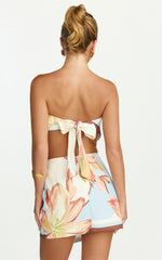 Robyn Top - Bandana Tie Back Top in Cornflower Blue