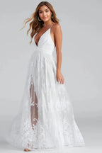 Formal Flocked Velvet Dress