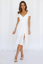 Stunning Stella Midi Dress White