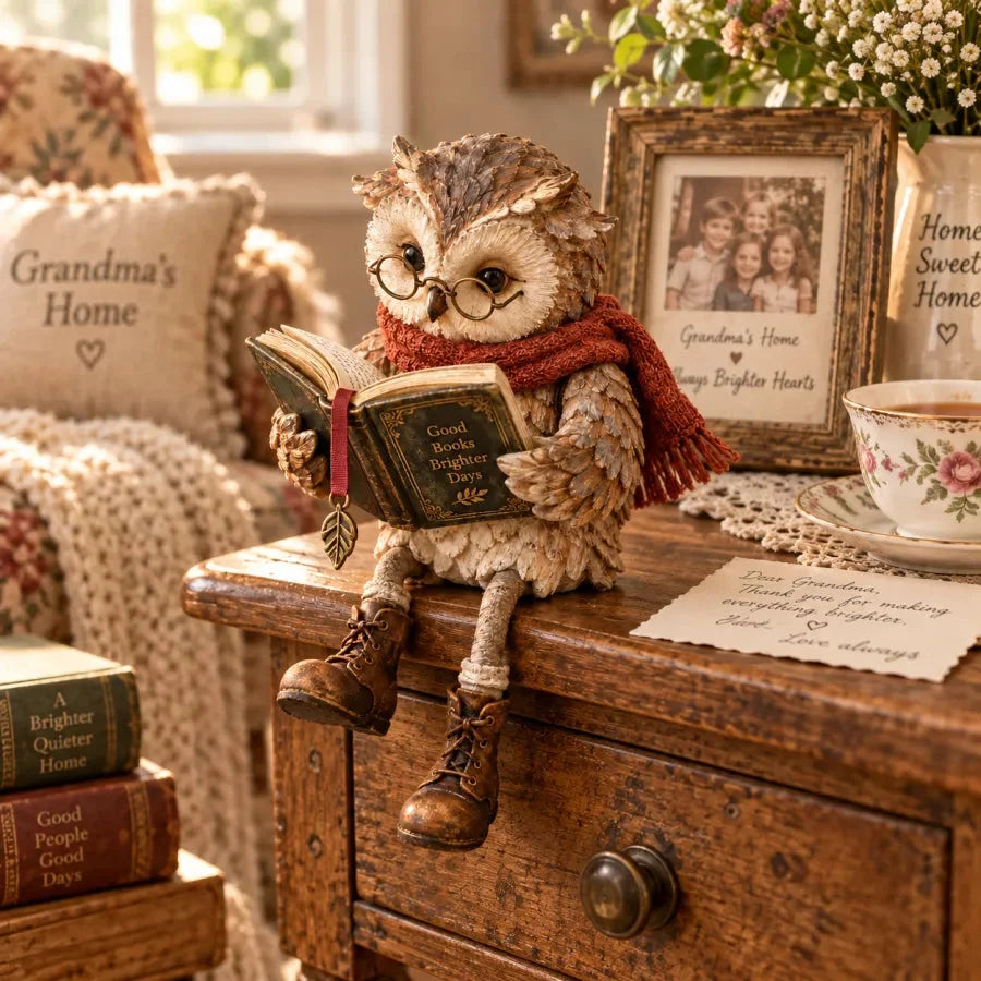 🦉📚Reading Owl Figurine