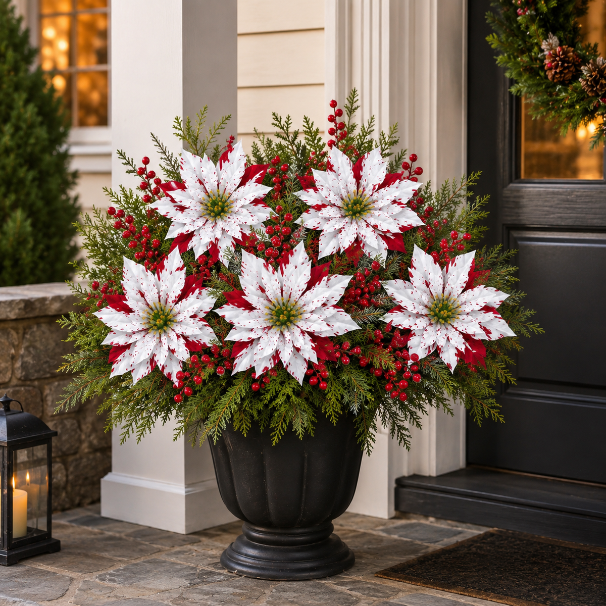 🌺🎄Poinsettia Planter Inserts(SET INCLUDES 6 PICKS)