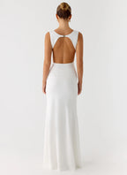 Cherry Sky Maxi Dress - White