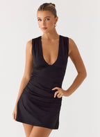 Cherry Sky Mini Dress - Black