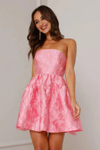 Silhouette Of Dreams Strapless Mini Dress Pink