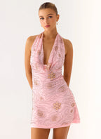 Busy Woman Mini Dress - Dusty Pink