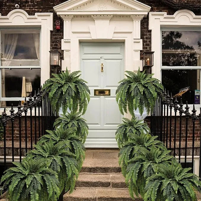 🔥Oversized Pre-Lit Artificial Boston Ferns --No watering, No fading