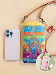 Hippie Van Quilted Slim Phone Crossbody Bag