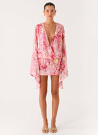 Junia Long Sleeve Mini Dress - Pink