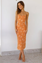 Rule Your World Midi Dress Orange