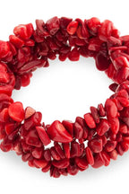 Gemstone Colors Chip Wide Chunky Cluster Multistrand Stretch Bracelet