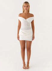 Candid Cupro Mini Dress - Ivory