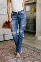 Destroyed Straight Jeans