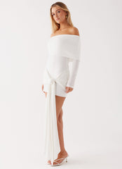 Ingrid Wrap Mini Dress - Ivory