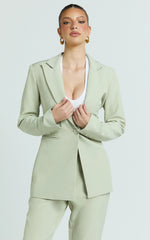 Hermie Blazer - Single Breasted Blazer in Sage