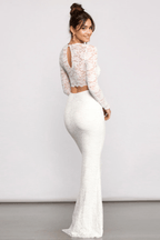 Brooke Lace V Neck Formal Dress