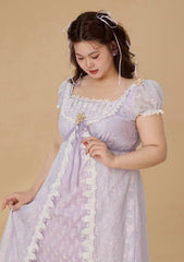 Curve & Plus Monet's Irises Regency Dress