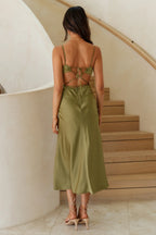 Raise A Toast Maxi Dress Olive