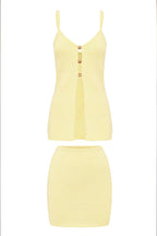 NORMANI LOW RISE SKIRT - BUTTER
