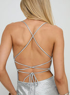 Celena Mini Dress Metallic Silver