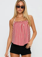 Full Of Flash Top Red Stripe