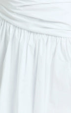Almera Mini Dress - Strapless Ruched Dress in White