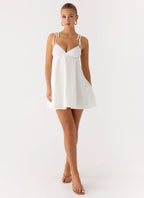Take Me High Mini Dress - White