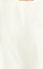 Eddie Top - Linen Blend Shell Top in White