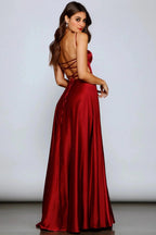 Jenny A-Line Satin Formal Dress