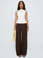 Inner Glow Open Back Top White
