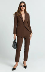 Hermie Blazer - Single Breasted Blazer in Chocolate