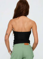 Just Talk Button Up Top Black