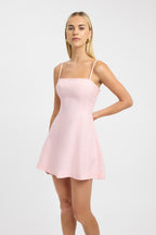 Palm Panel Mini Dress